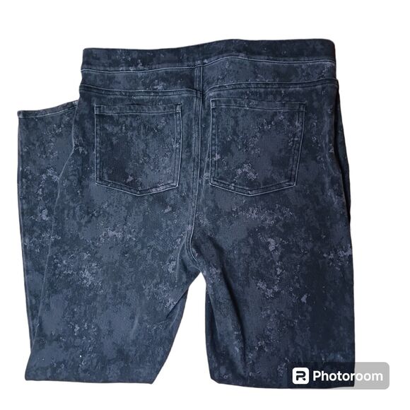 Spanx Jean-ish Ankle Leggings Womens X- Large Gray Marble Stretch Pants Slimming - Picture 5 of 8
